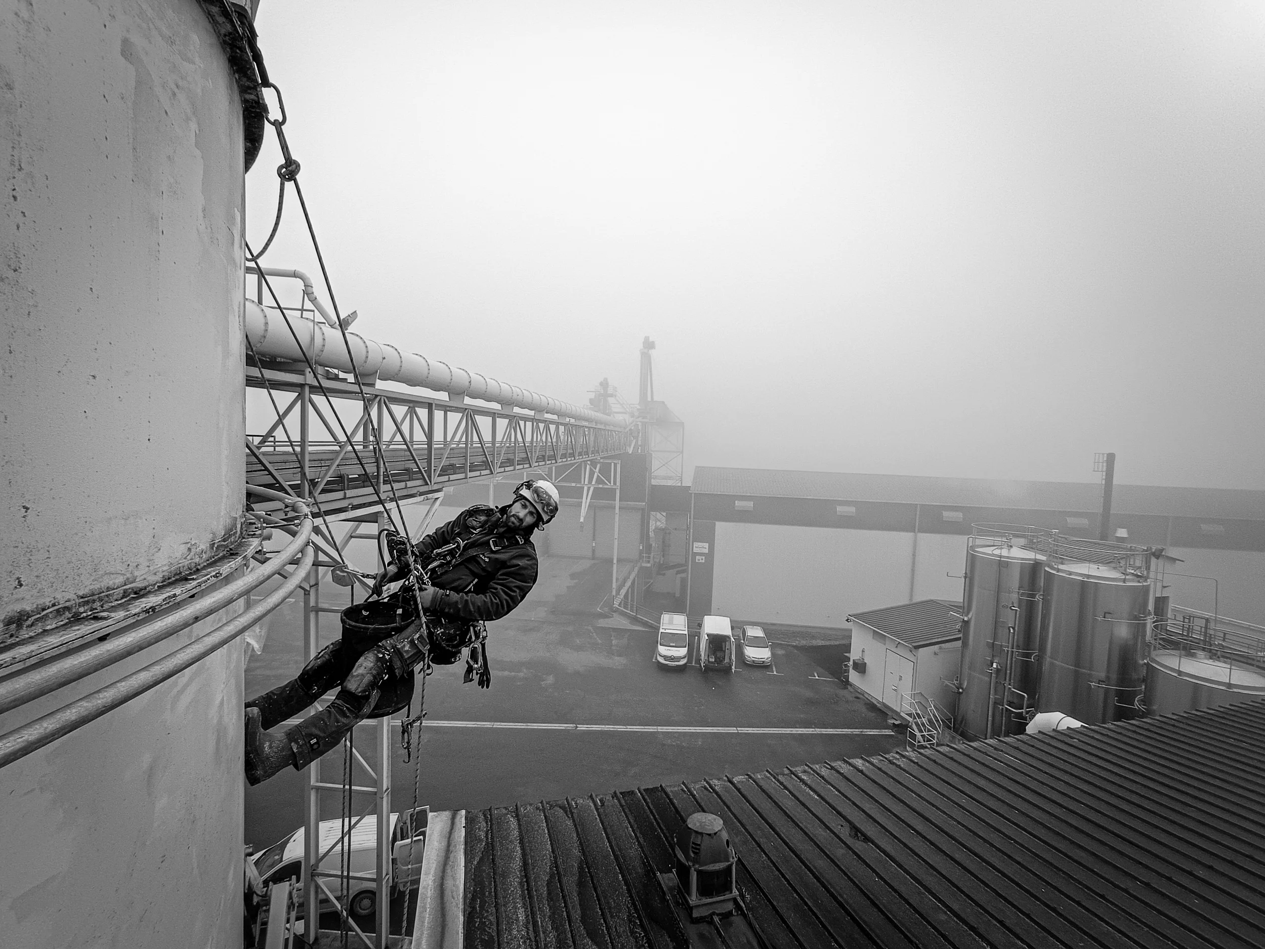 Pose de lignes de vie en usine