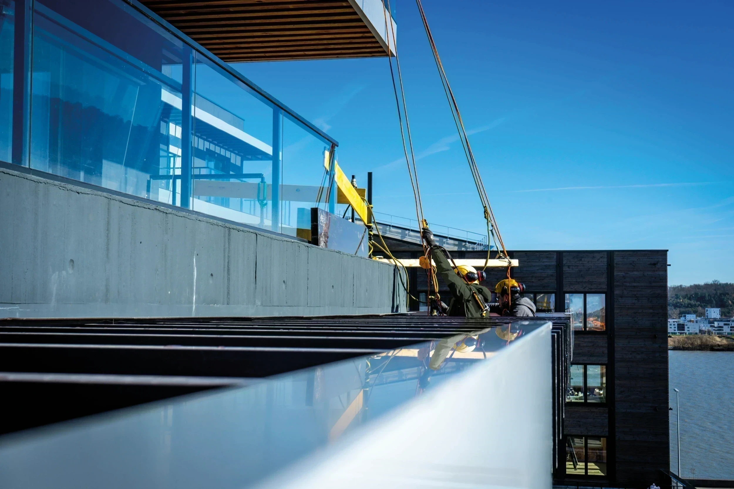 Vue rapprochée d’un chantier bâtiment